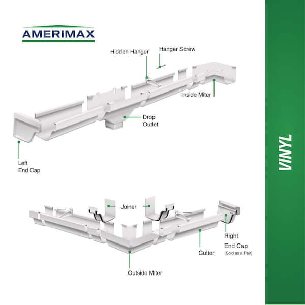 5 in. x 10 ft. K-Style Light Maple Aluminum Gutter 5 in. x 10 ft. K-Style Light Maple Aluminum Gutter