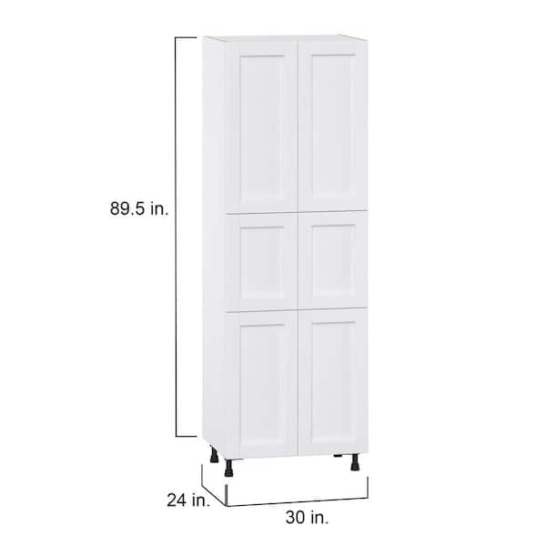 LIFEART CABINETRY LaPort Assembled 18x90x24 in. 2 Doors Tall Pantry with 6 Shelves in Classic White
