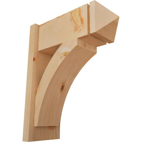 Ekena Millwork 8 in. x 22 in. x 18 in. Thorton Arts and Crafts Smooth Douglas Fir Outlooker