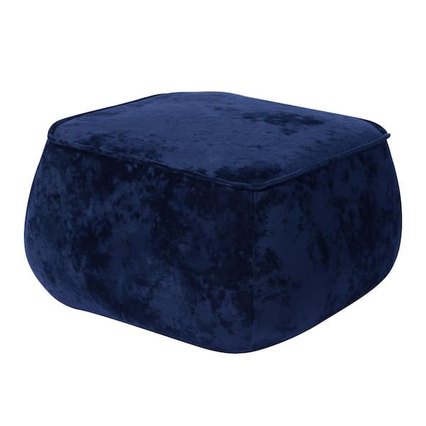 Homy Casa Blue Living Room Square Ottoman