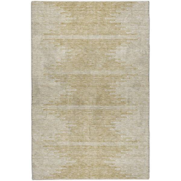 Dream Shag Premium Machine Washable Abstract ADS647 Beige 10 ft. x 14 ft. Area Rug