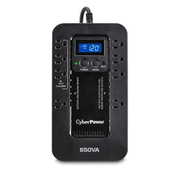 650VA 120-Volt 8-Outlet UPS Battery Backup