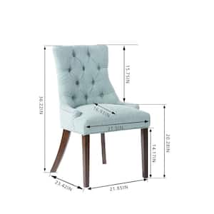 Bakerford Aloe Blue Upholstered Dining Chair with Tufted Back (Set of 2)