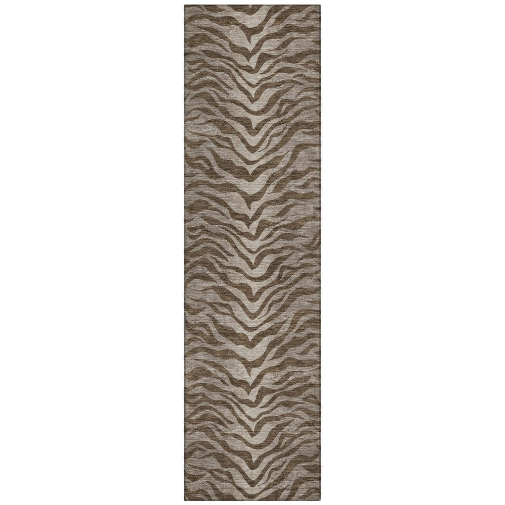Chantille Machine Washable Indoor/Outdoor Abstract ACN2925 Chocolate 2 ft. x 7 ft. Runner Rug price history on PriceWatchPro