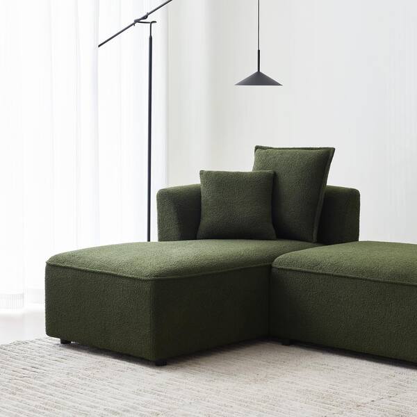 Z-joyee 141.73 in. Wide Armless Creative Fabric Curved Modern