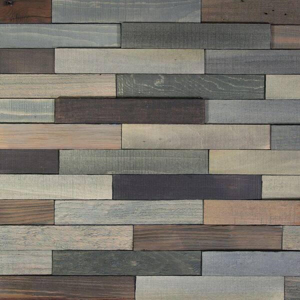 Nuvelle Deco Planks Old Forest Pewter 1/2 in. Thick x 2 in. Wide x 12 in. Length Solid Hardwood Wall Planks (10 sq. ft. / case)