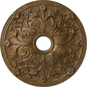 2-1/8 in. x 23-5/8 in. x 23-5/8 in. Polyurethane Jamie Ceiling Medallion, Rubbed Bronze
