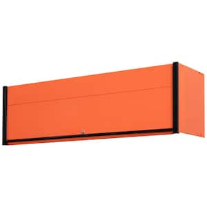 DX Series 72 in. 0-Drawer Triple Bank Hutch in Orange with Black Handle
