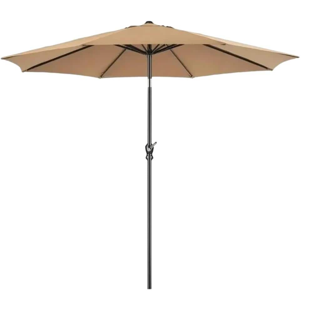 9' Khaki Crank-Tilt Umbrella, 3 Angle Positions, 180GSM Polyester, 12lbs – Patio & Backyard Shade price history on PriceWatchPro