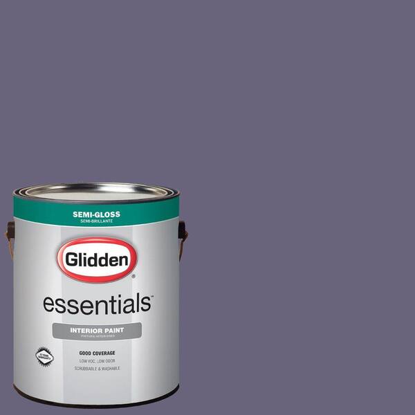 Glidden Essentials 1 gal. #HDGV51D Nightshade Violet Semi-Gloss Interior Paint