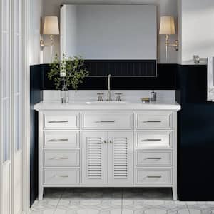 Kensington 54 in. W x 21.5 in. D x 34.5 in. H Freestanding Bath Vanity Cabinet Only in White
