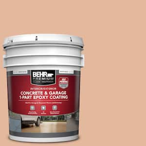 5 gal. #PFC-06 Georgia Peach Self-Priming 1-Part Epoxy Satin Interior/Exterior Concrete and Garage Floor Paint