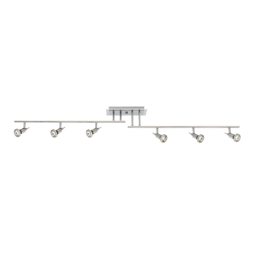 Viper 6-Light Brushed Steel Semi-Flush Mount Light