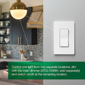 Sunnata On/Off Accessory Switch, only for use with Sunnata LED Dimmers, Ivory (ST-AS-IV)