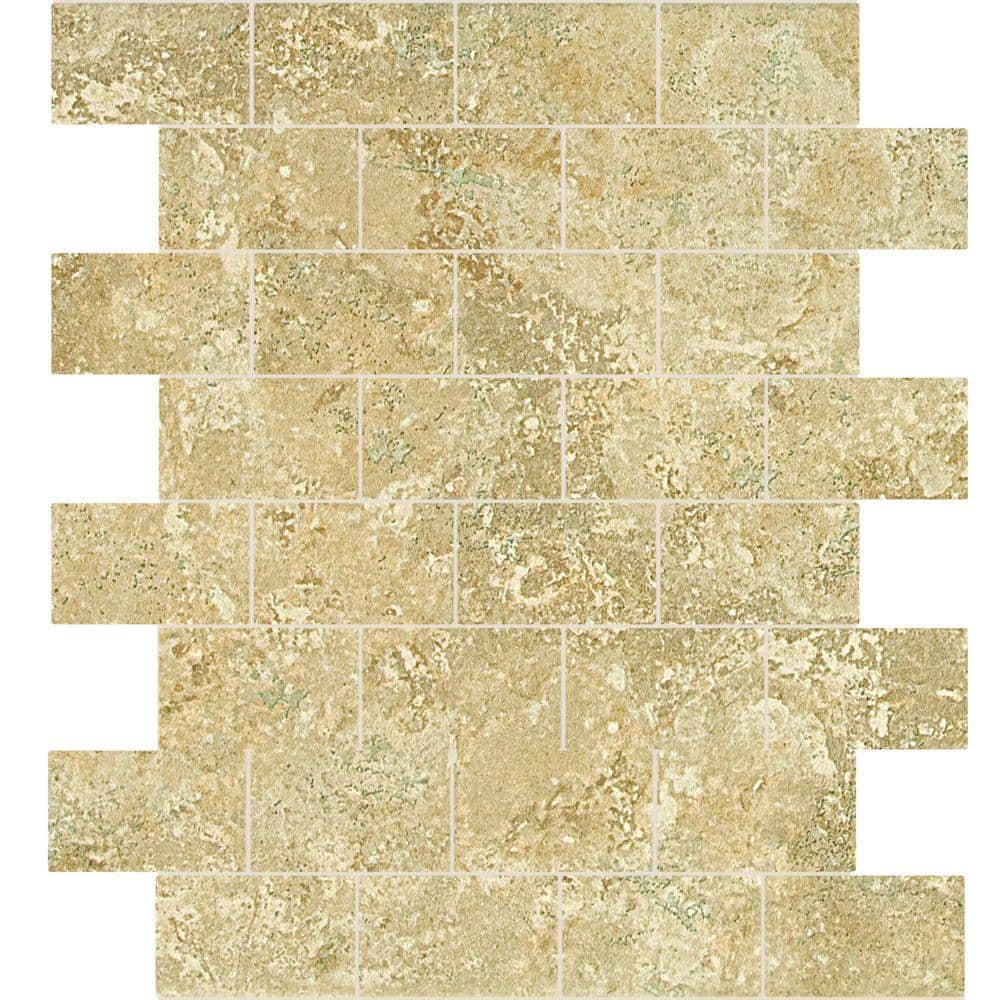 Fantesa Cameo 12 in. x 12 in. x 8 mm Glazed Porcelain Mosaic Floor and Wall
