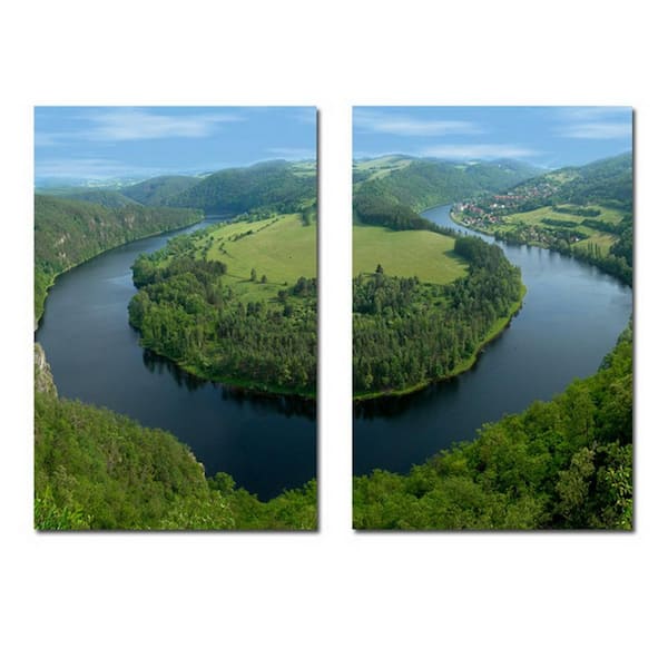 Baxton Studio Waterway Frameless Canvas Wall Art