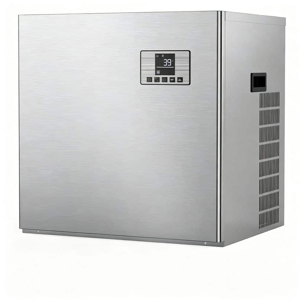 17.51 in FreestandingCommercial Industrial Ice Maker 580 lbs./24H, Self-Cleaning Stainless Steel Craft Ice Machine