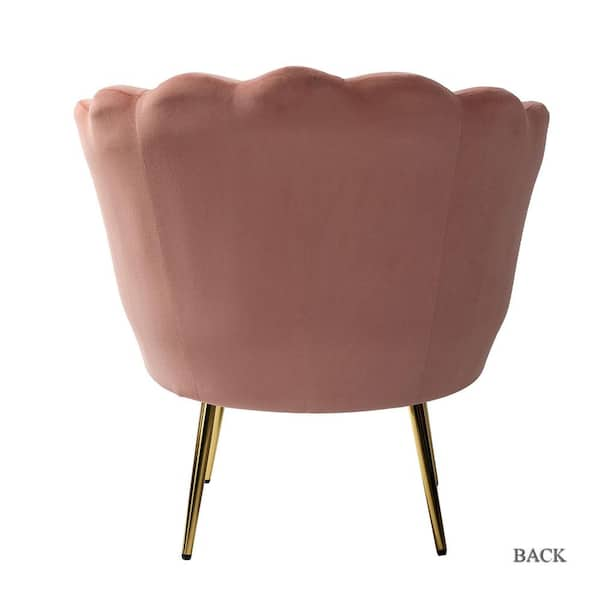 JAYDEN CREATION MδContemporary Classic Velvet Accent Fuchsia Armchair  Tufted Padded Cushion and Gold Metal Legs for Living Room Bedroom  CHWH0284-FUCHSIA - The Home Depot