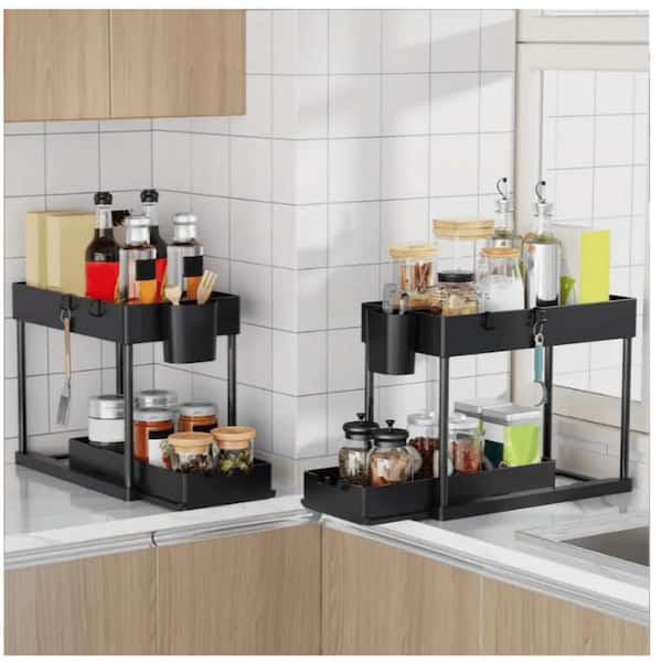 Sink shelf with 1-Pack in Black