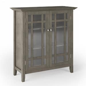 Bedford Solid Wood 39 in. Wide Transitional Medium Storage Cabinet in Farmhouse Grey
