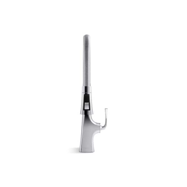 KOHLER Graze Single Handle Pull Down Sprayer Kitchen Faucet in Vibrant Brushed Moderne Brass