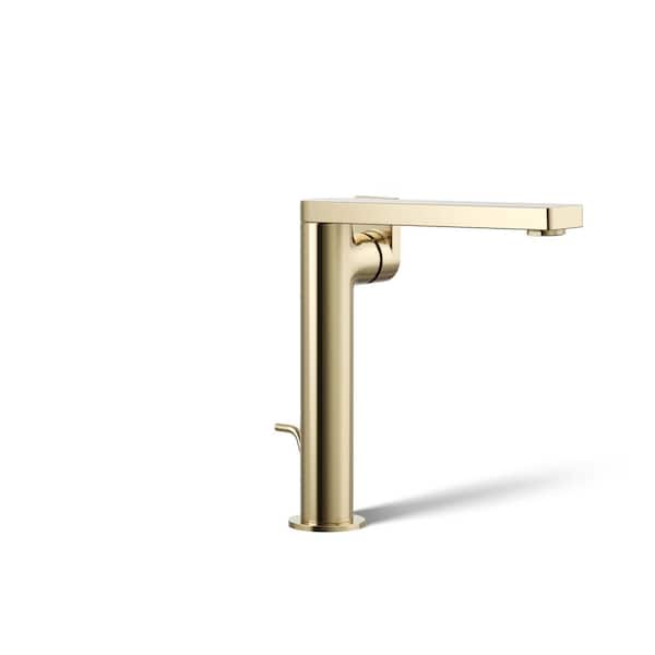 KOHLER Composed Tall Single-Handle 1.2 GPM bathroom Sink Faucet with Lever Handle in Vibrant Polished Nickel