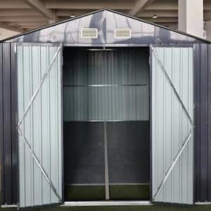 6 ft. W x 4 ft. D Outdoor Storage Metal Shed with Floor, Locks, Air Vents (24 sq. ft.)