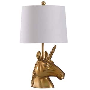 Magical Unicorn 25 in. Gold Table Lamp