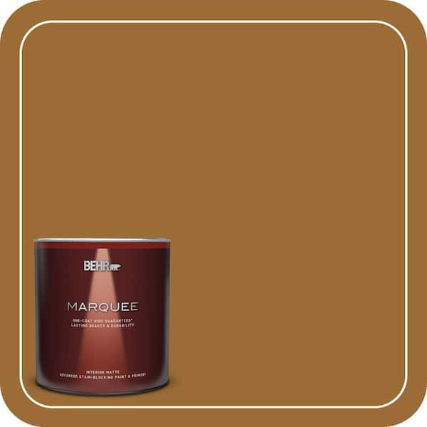 BEHR MARQUEE 1 qt. #PPU6-01 Curry Powder Matte Interior Paint & Primer