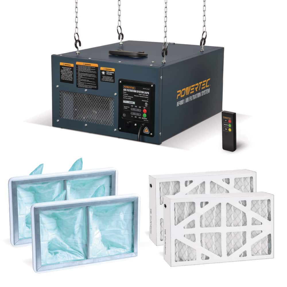 ‎POWERTEC 3-Speed Remote Controlled Air Filtration Systems (300/350/400 ...