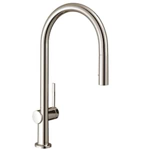 Talis N  Single-Handle Pull Down Sprayer Kitchen Faucet with QuickClean in Polished Nickel