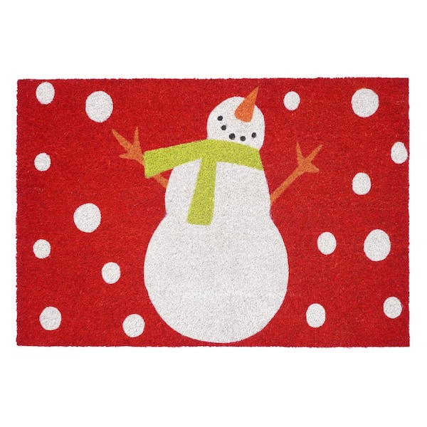 Calloway Mills Holiday Snowman 17 in. x 29 in. Coir Door Mat
