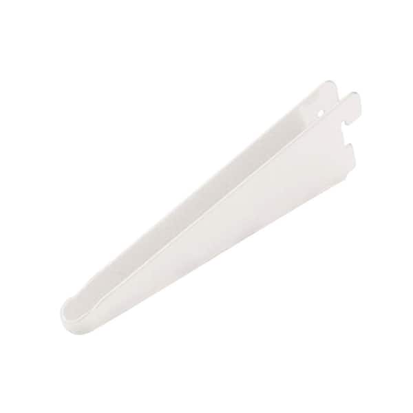 9 in. White Twin Track Bracket for Wood Shelving