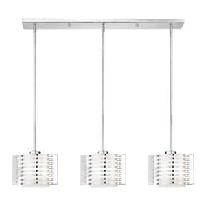 Hilliard 3 Light Polished Chrome Linear Chandelier