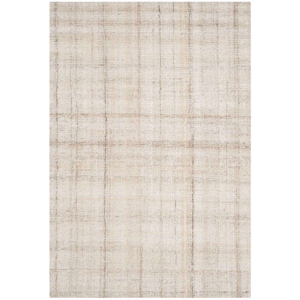 Abstract Ivory/Beige 3 ft. x 5 ft. Solid Area Rug price history on PriceWatchPro