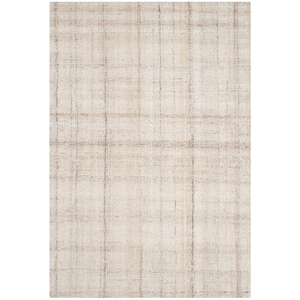 SAFAVIEH Abstract Ivory/Beige 3 ft. x 5 ft. Solid Area Rug