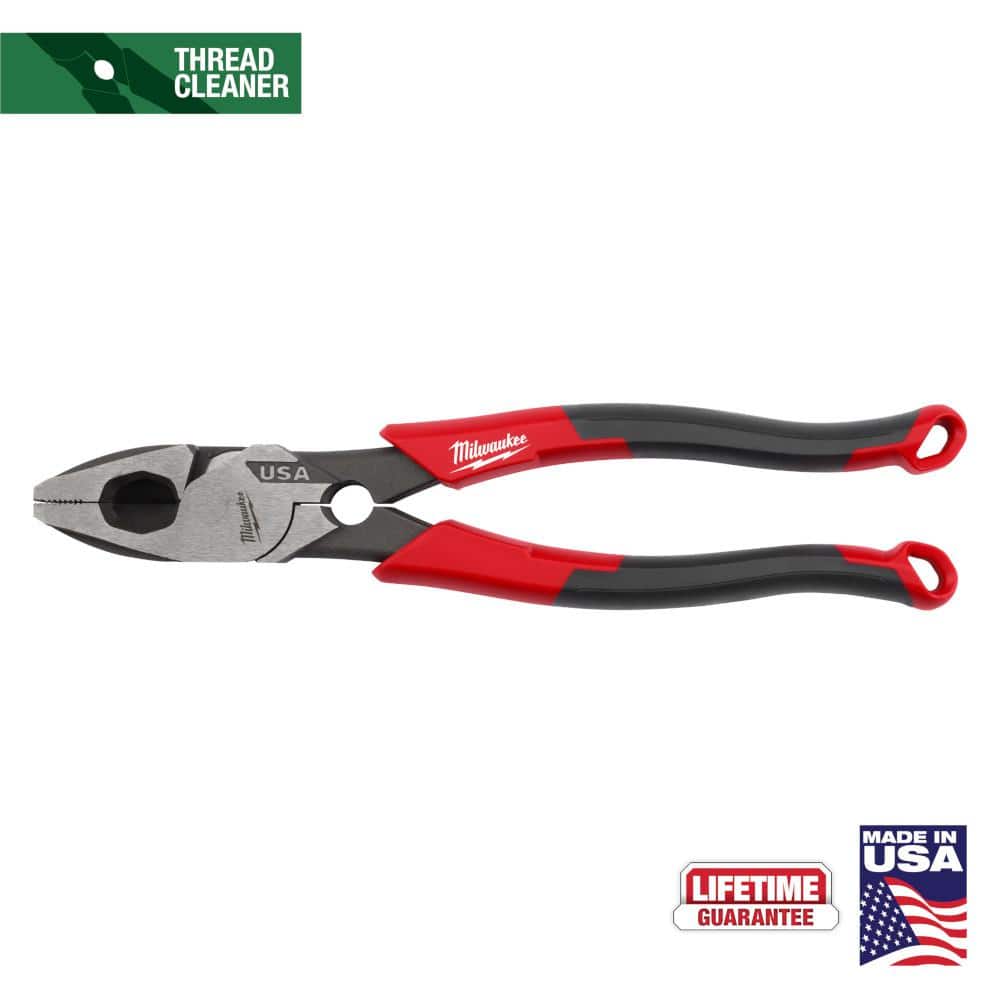 Milwaukee 9 in. Lineman's Pliers with Thread Cleaner / Fish Tape Puller
