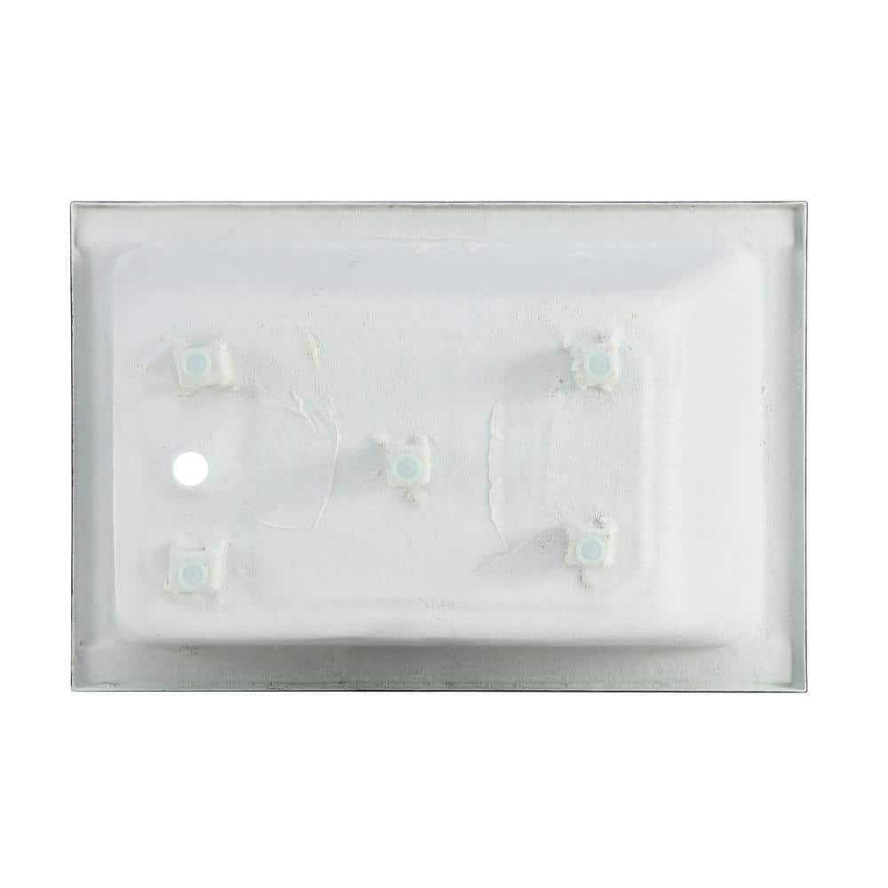 Matte Black Acrylic Drop-In Bathtub with Reversible Drain