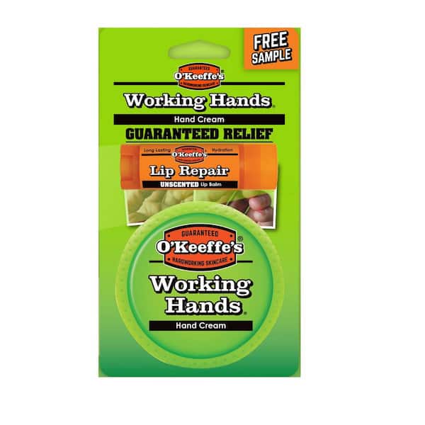 O'Keeffe's Working Hands 3.4 oz. Hand Cream with Bonus Lip Repair Tube