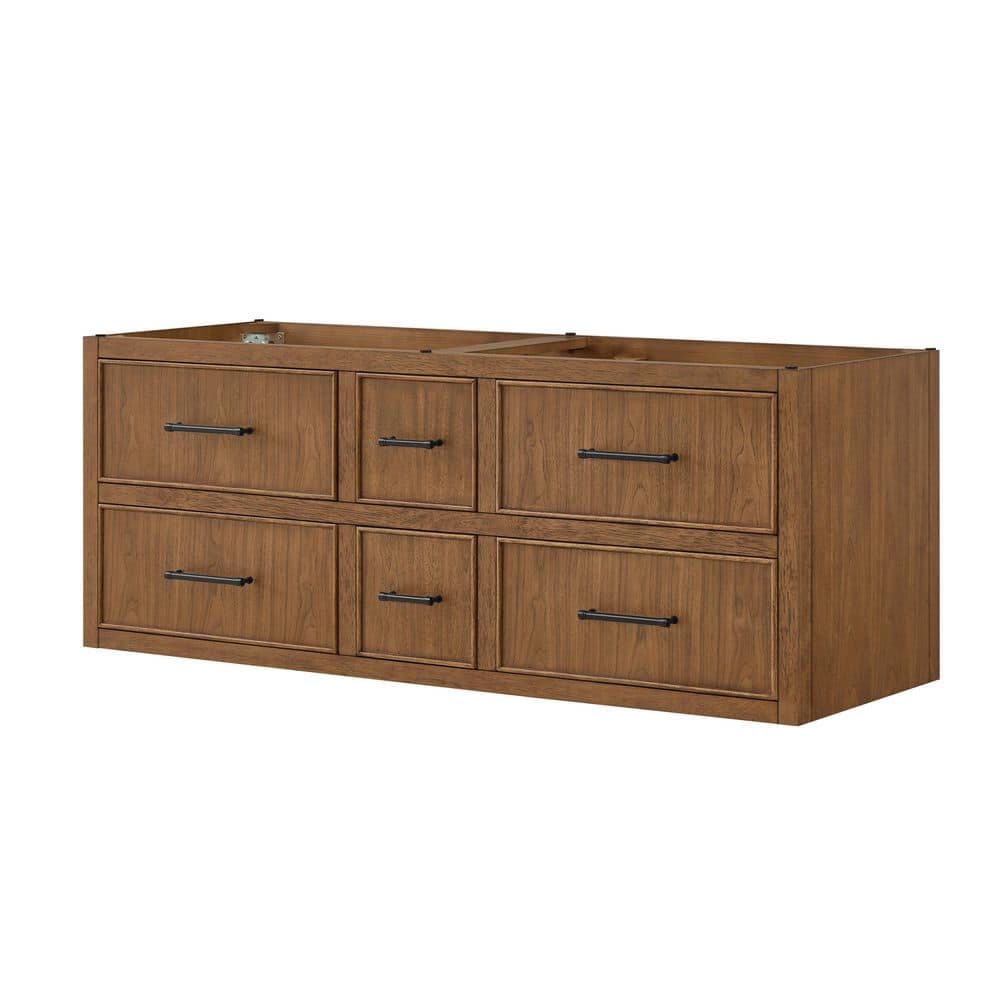 Wyndham Collection Isola WM 59 in. Wall-Mounted Bath Vanity