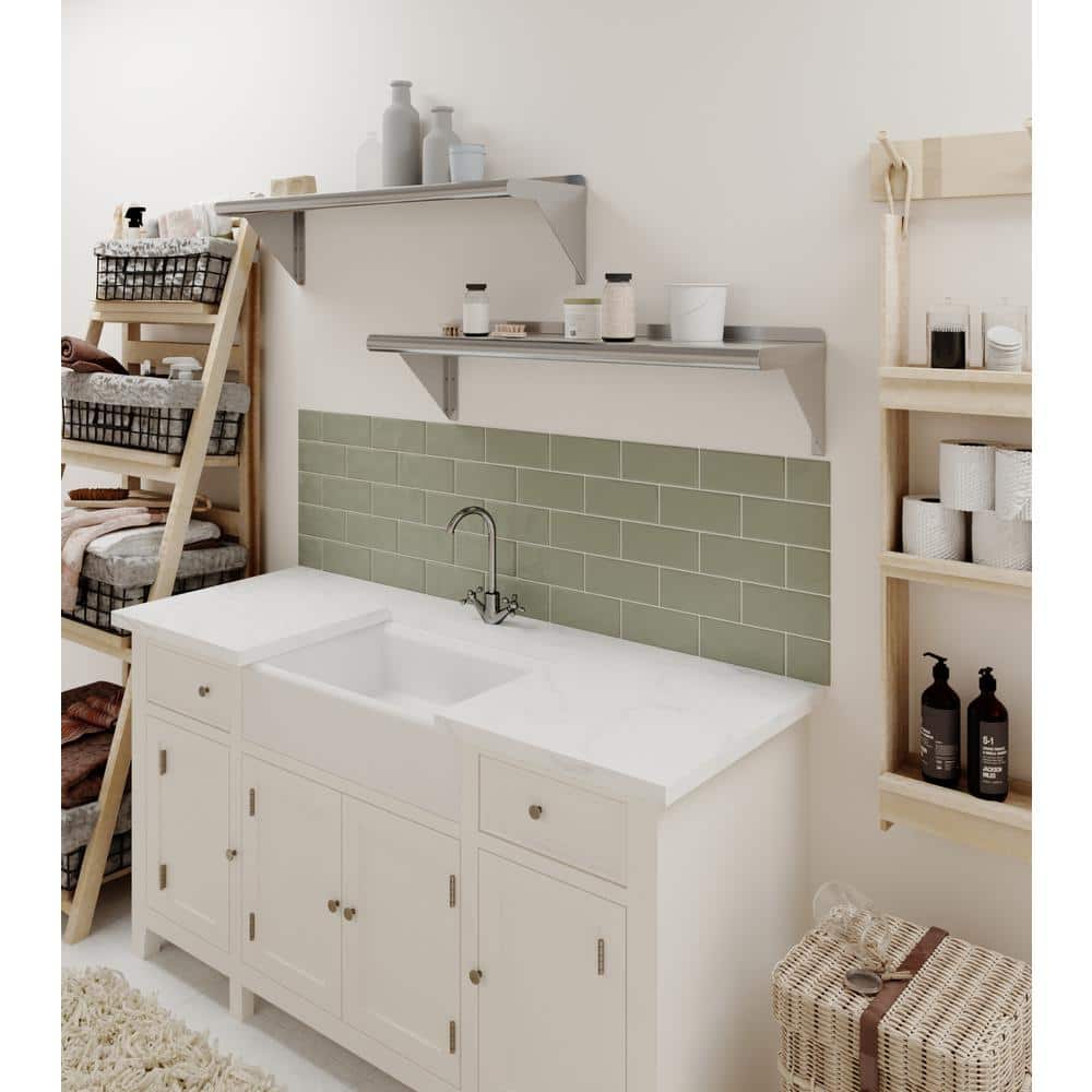 36" Stainless Steel Wall Shelf with Brackets