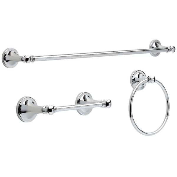 Polished Chrome Brass Bathroom Accessories Set Bath Hardware Towel Bar  fset017