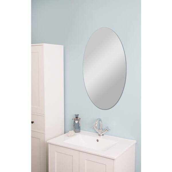 Frameless Oval Bathroom Vanity Mirror, Small Oval Mirrors Bathroom