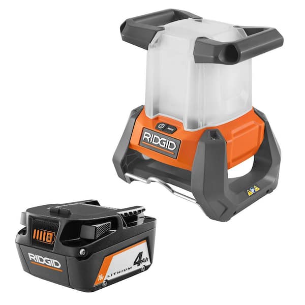 RIDGID 18V Cordless 360° Area Light with 4.0 Ah Lithium-Ion Battery