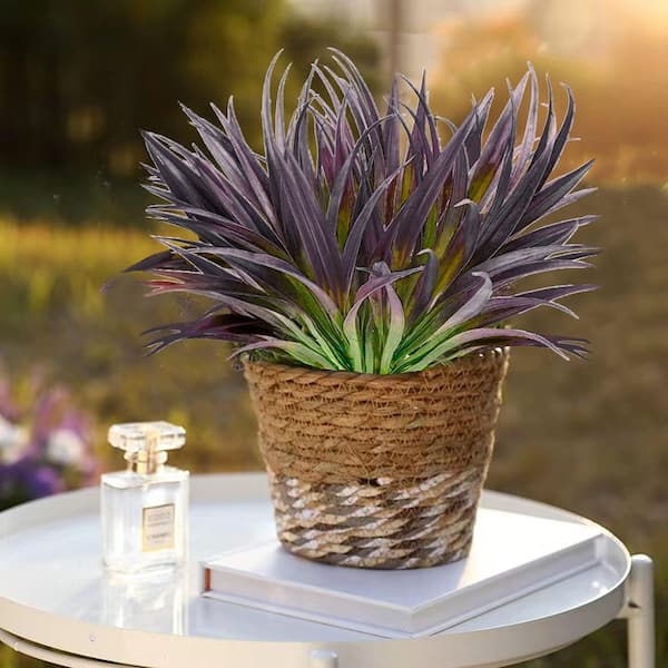 2.95 in. Artificial Green Outdoor UV Resistant Shrub Faux Grass