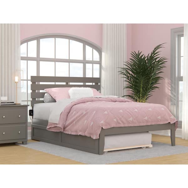 AFI Oxford Grey Full Bed with USB Turbo Charger and Twin Trundle