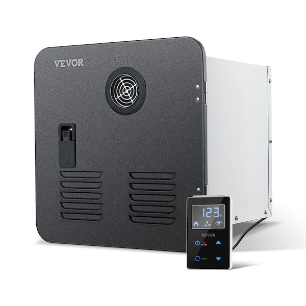 55000BTU RV Tankless Water Heater - Instant Shower with 15x15 Black Door and Remote Controller