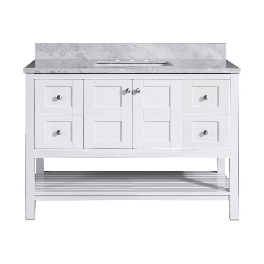 Woodbridge Sydney 48w X 21d Bathroom Vanity Cabinet Only In White Hv0015 The Home Depot