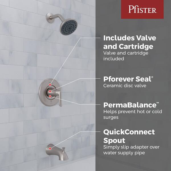 Delta Foundations Einhebel-Armatur Für Badewanne & Dusche, Verchromt, Mit Scald-Guard & WaterSense