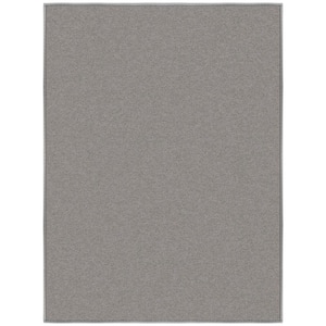 Basics Collection Non-Slip Rubberback Modern Solid Design 2x3 Indoor Area Rug/Entryway Mat, 2 ft. 3 in. x 3 ft., Gray